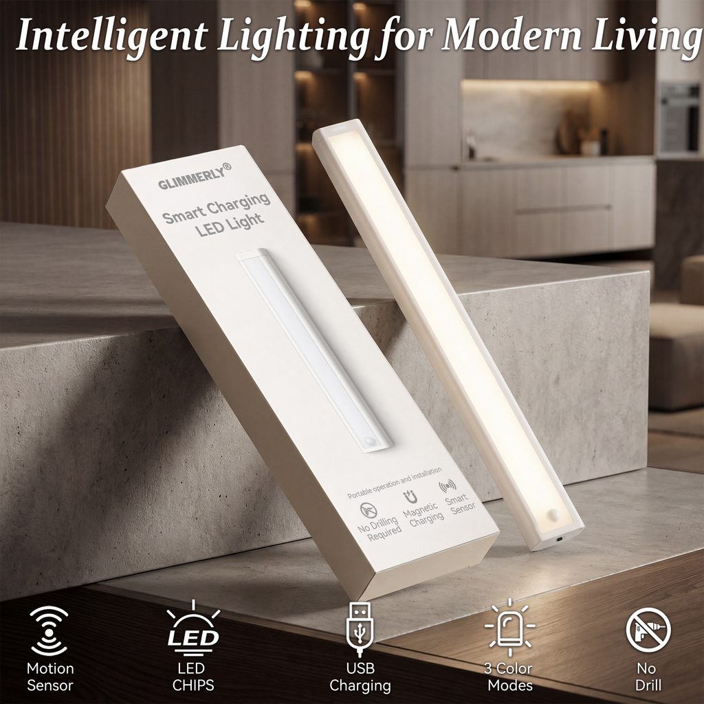 🎁GLIMMERLY®💡 Punch-free Smart Sensor Magnetic Rechargeable LED Lights