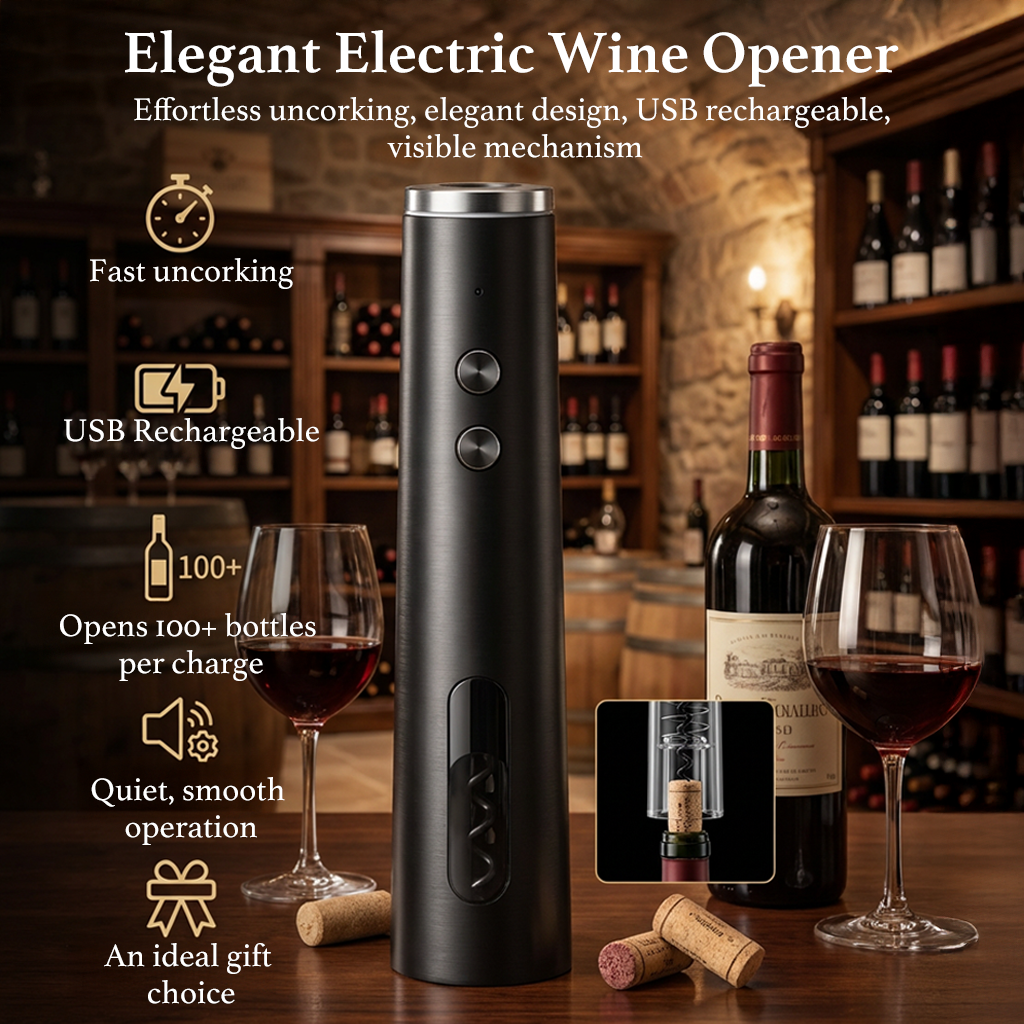 𝐺𝑙𝑖𝑚𝑚𝑒𝑟𝑙𝑦® 🍷 Premium Electric Wine Opener ✨Premium Design | Quiet & Powerful   定