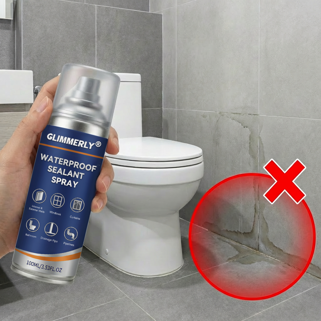 ✨GLIMMERLY® Waterproof Sealant Spray – Instant Leak Repair for Roofs, Walls & Pipes (Long-Lasting)