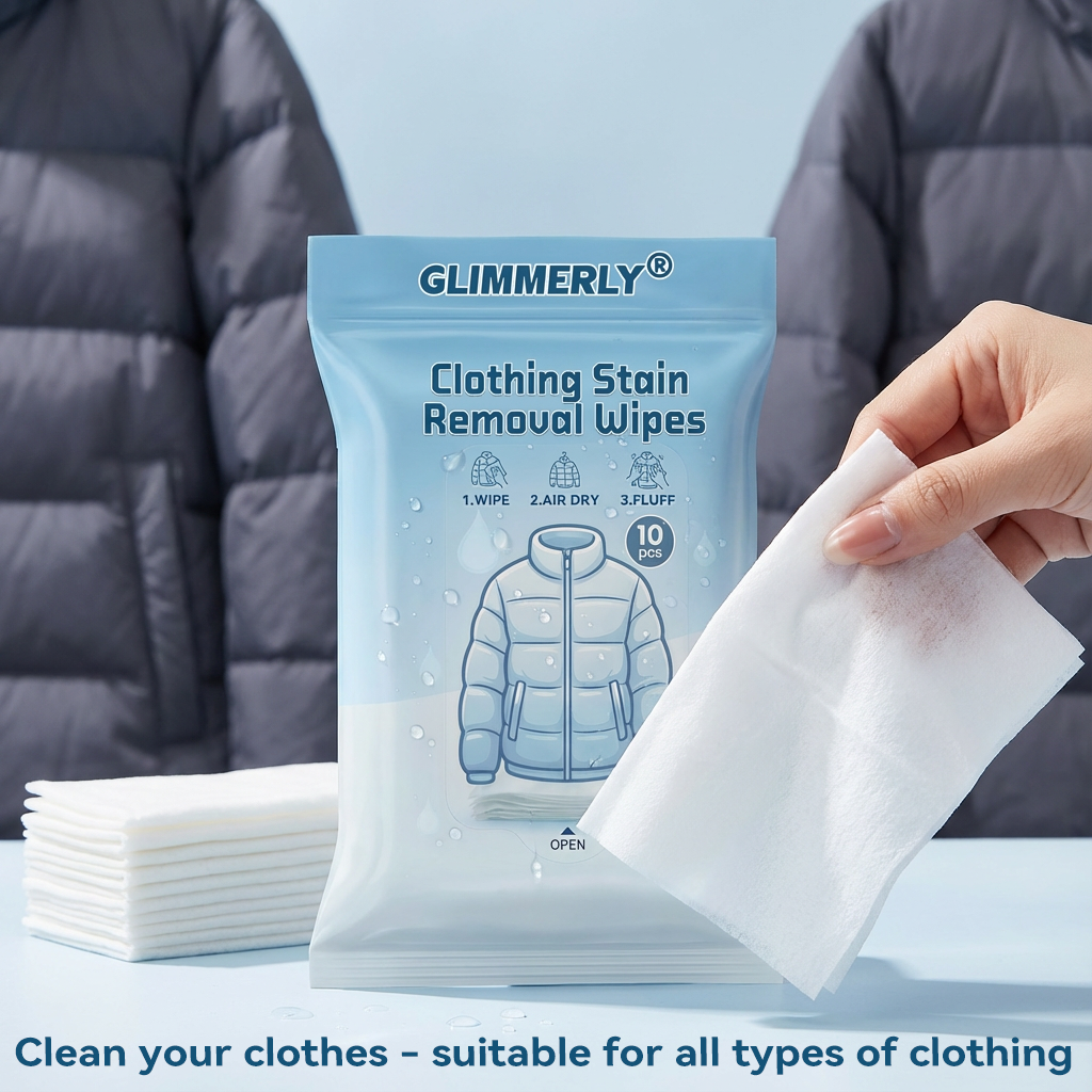 ❄️Winter Sale 🔥 𝐺𝑙𝑖𝑚𝑚𝑒𝑟𝑙𝑦® Clothing Stain Remover Wipes  定