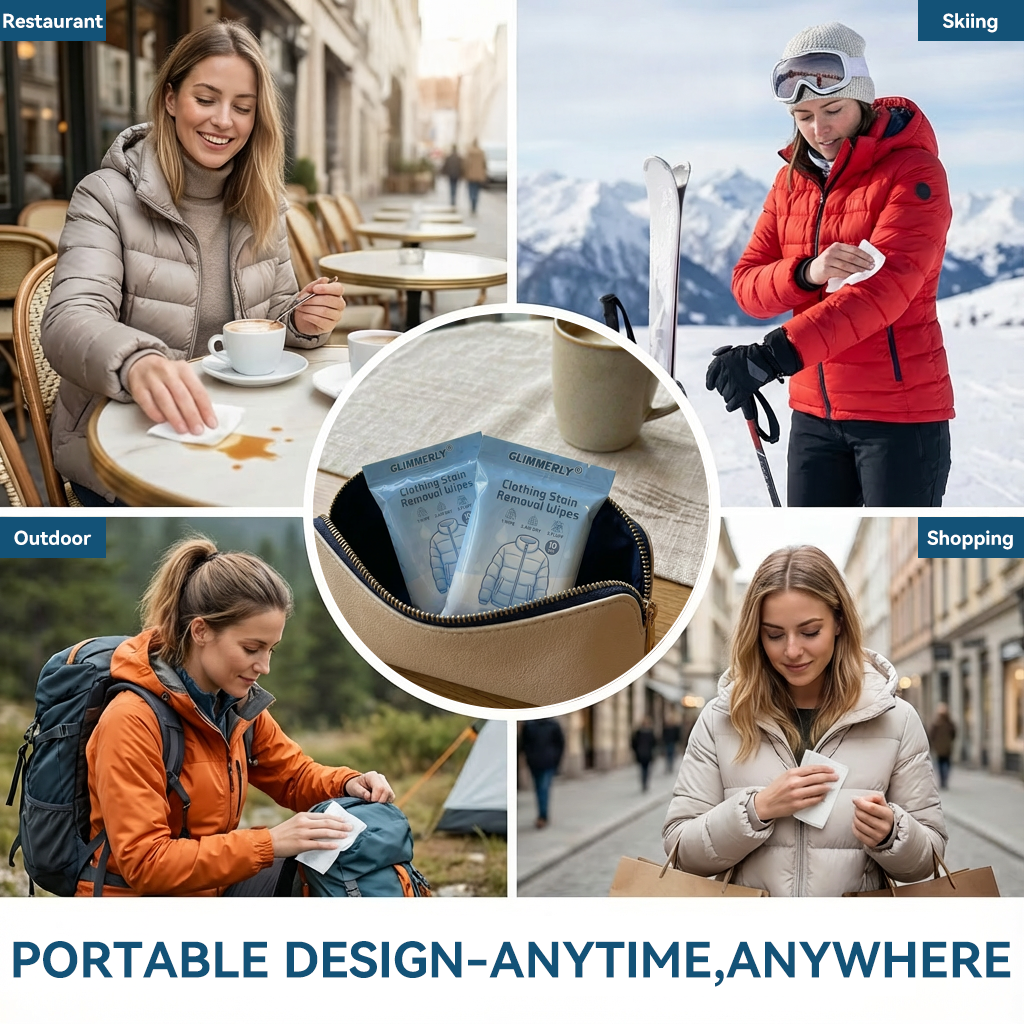 ❄️Winter Sale 🔥 𝐺𝑙𝑖𝑚𝑚𝑒𝑟𝑙𝑦® Clothing Stain Remover Wipes  定