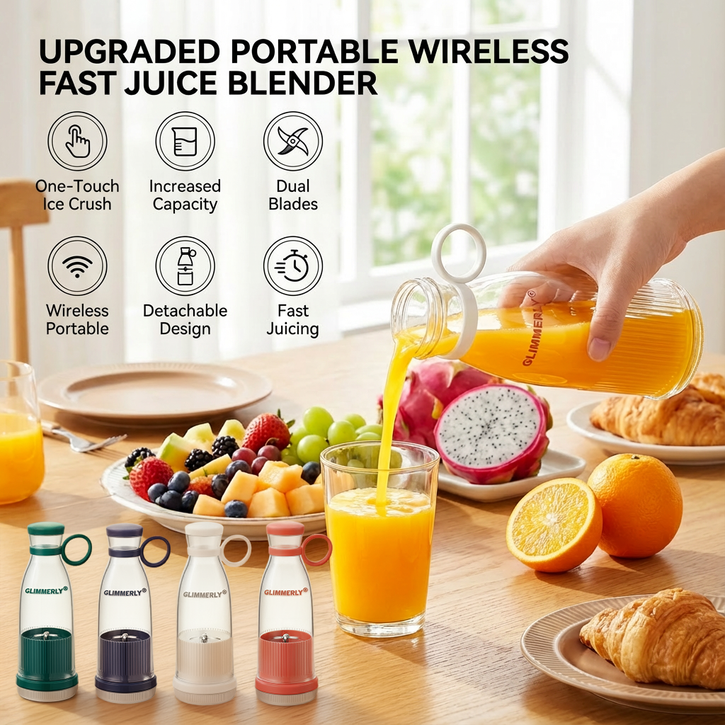 💥GLIMMERLY®💥Multi-Function Portable Juicer | Fresh Juice Anywhere