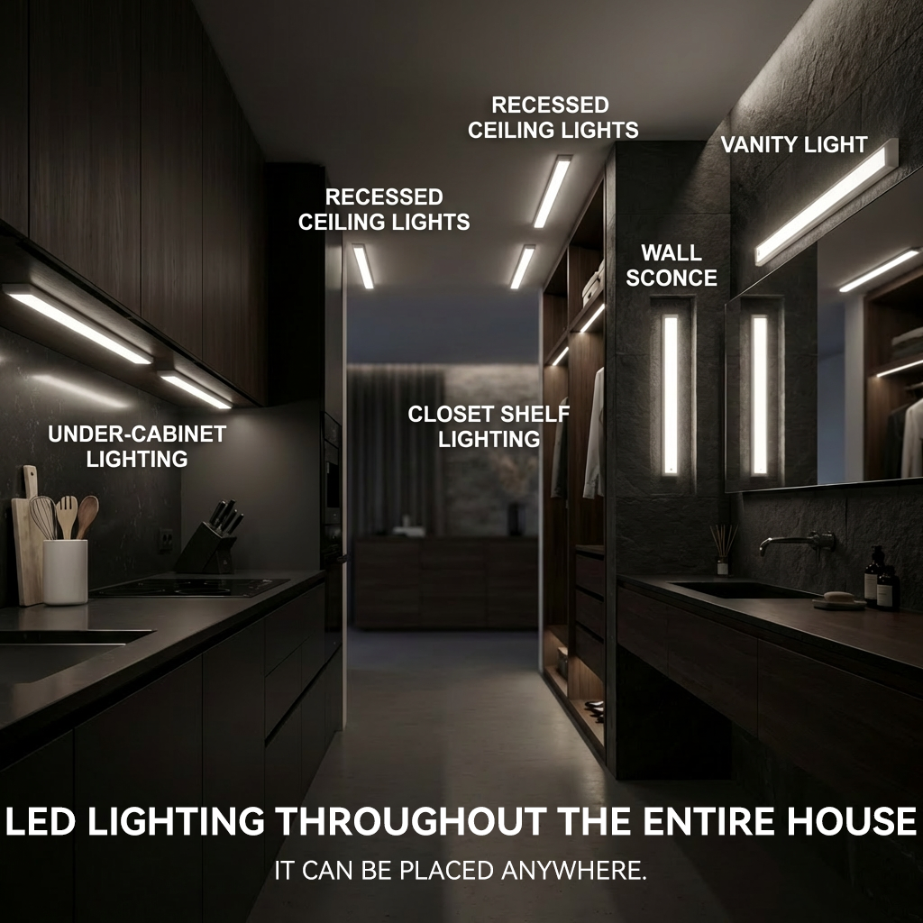 🎁GLIMMERLY®💡 Punch-free Smart Sensor Magnetic Rechargeable LED Lights