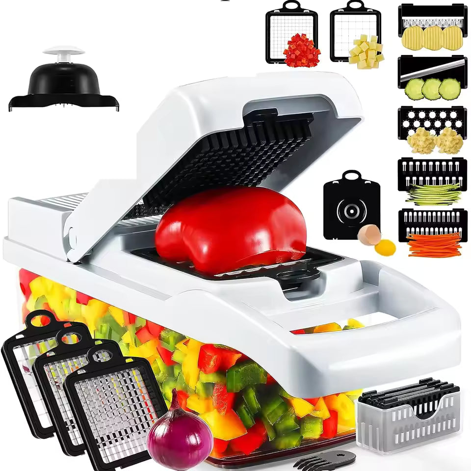 Orico™ All-in-One Vegetable Chopper & Slicer – Multifunctional Set with Attachments