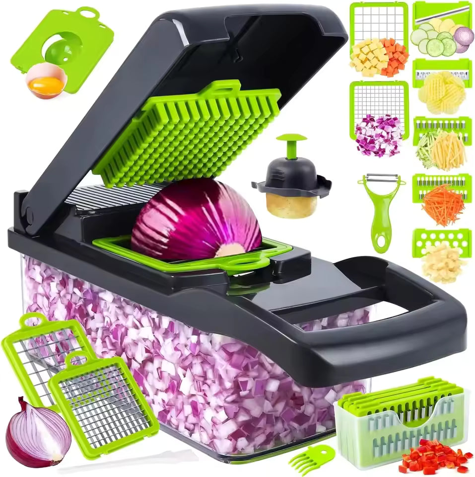 Orico™ All-in-One Vegetable Chopper & Slicer – Multifunctional Set with Attachments