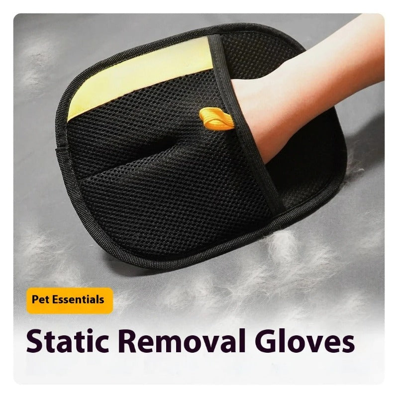 🐾 2-in-1 Pet Grooming Gloves | Gentle Deshedding & Bath Massage