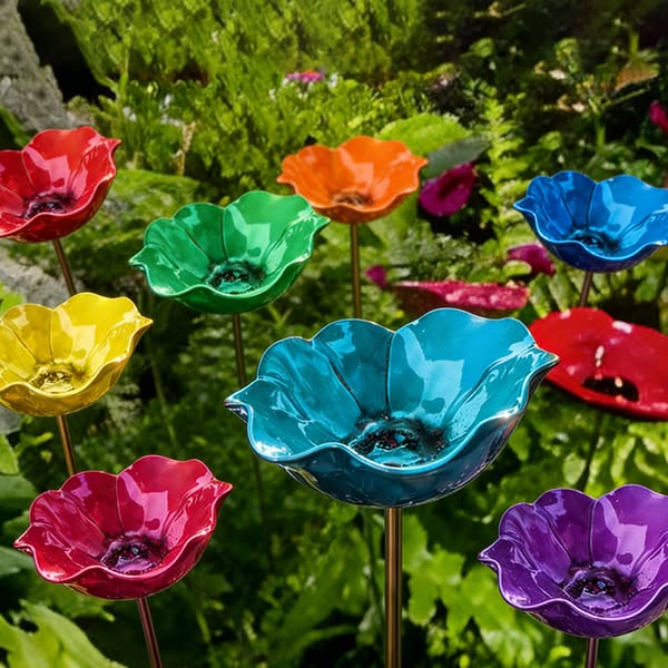 💖🎁Muttertagsgeschenke 2026 – 50 % Rabatt – 🎁Handgefertigter Blumenstecker aus Metall für den Garten 🐦
