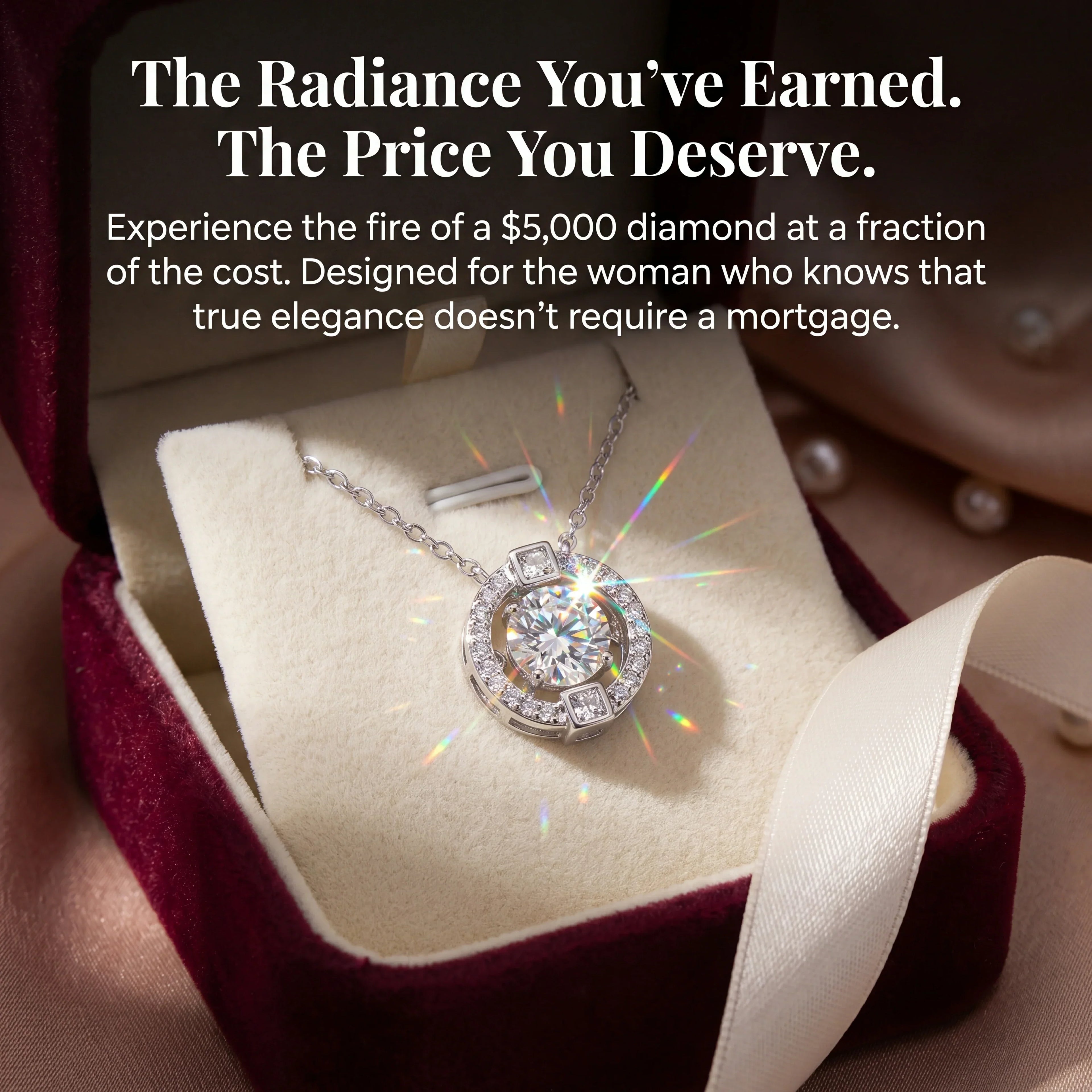 🔥 90% OFF TODAY:  The "Beating Heart" 1-Carat Moissanite Solitaire Necklace💎