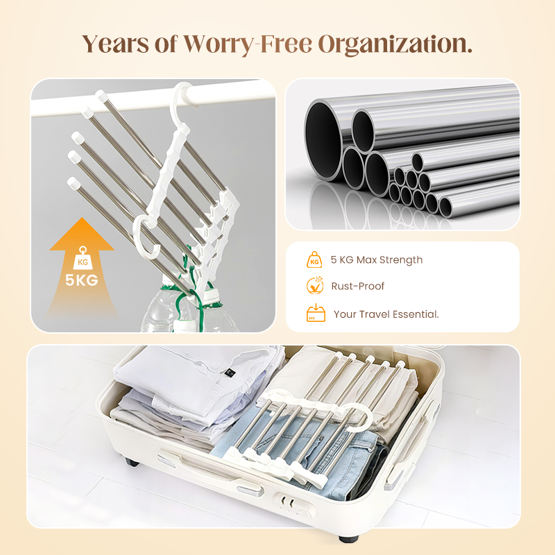 🔥 Closet Space Saver – Foldable Multi-Pants Hanger Rack